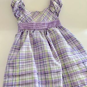 Children’s Place Baby Girl Plaid Dress Lavender and Green - size 12-18M